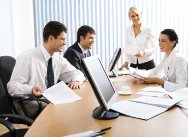 Mitarbeiter Team Personal Frau Männer Büro